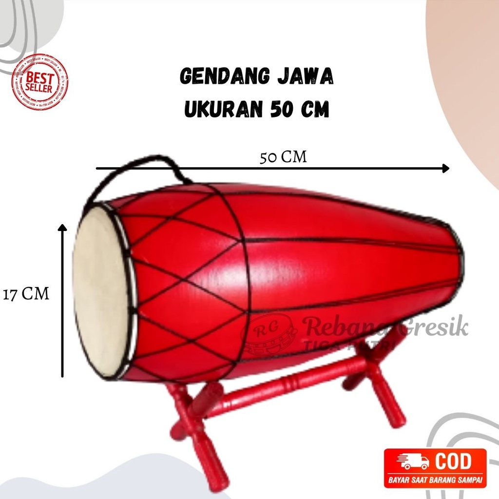 Gendang Jawa Kendang Tradisional Jumbo Ukuran 50 cm