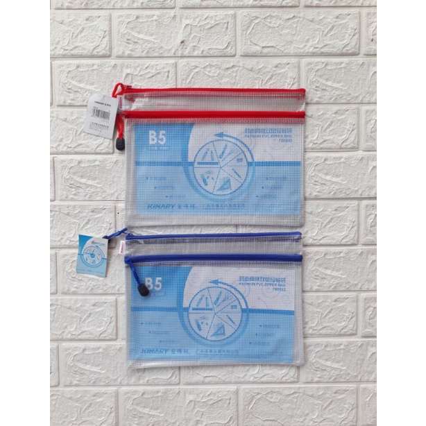 

KINARY Fashion PVC Zipper Bag FB8043 Pocket Document ukuran B5 Satuan