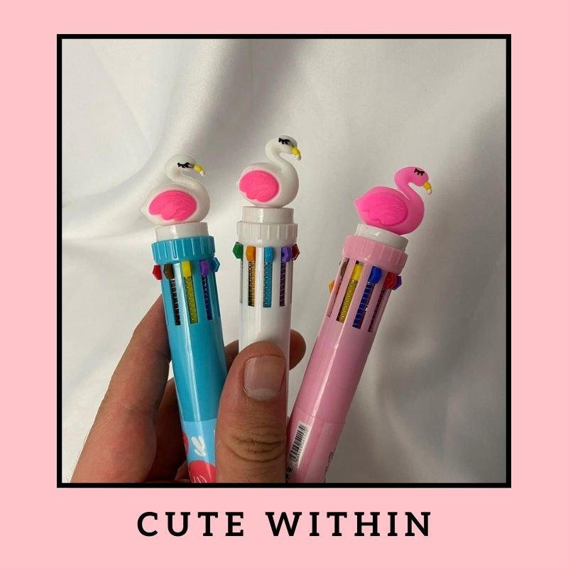 

PULPEN 10 WARNA FLAMINGO LUCU UNIK HADIAH PEN PENA BOLPOIN CUTE WARNA WARNI TEBAL BAGUS AWET MURAH TAHAN LAMA