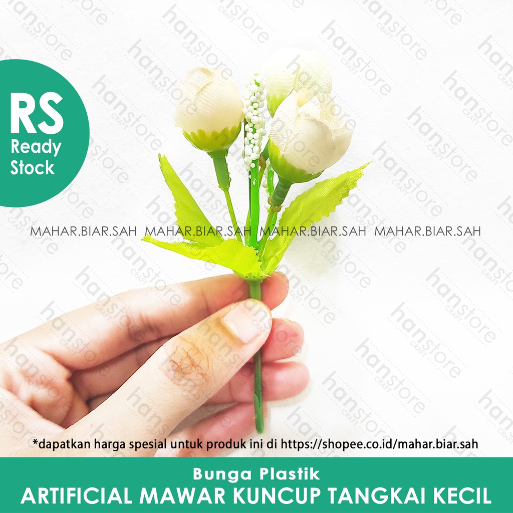 1 Pcs Bunga Artificial Mawar Kuncup Tangkai Kecil / bunga dekorasi mahar / bunga plastik / SHABBY-4