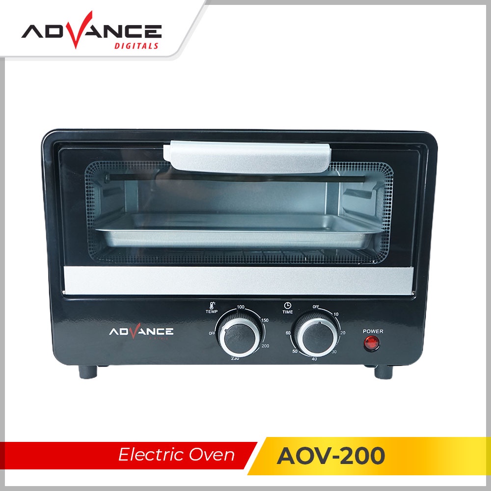 【Garansi 1 Tahun】ADVANCE Electric Oven (Oven Listrik) AOV-200 Kapasitas 12L  Low Watt Baru Garansi Resmi 1 tahun