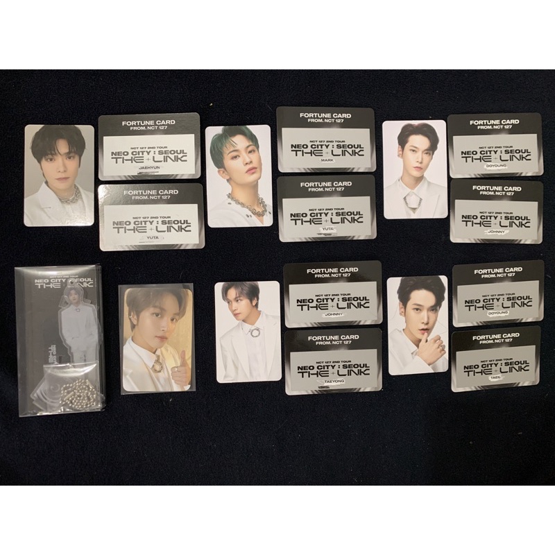 Ready Stock - NCT 127 The Link MD - Fortune Scratch Set & Acrylic Stand Keyring Set Photocard Jaehyu