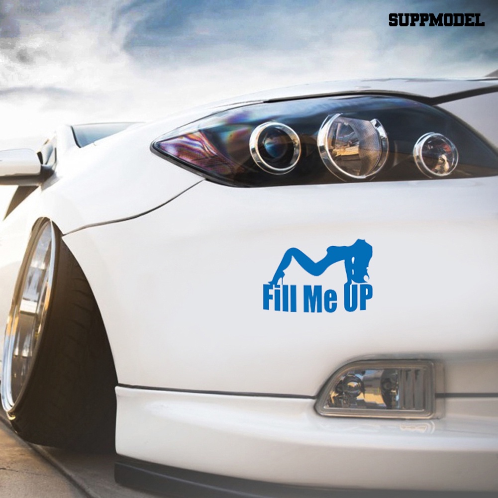 Stiker Fill Me Up Wanita Sexy Untuk Bumper Bagasi Mobil