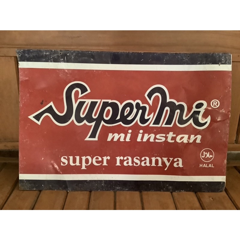 iklan seng / enamel jadul supermi supermie original