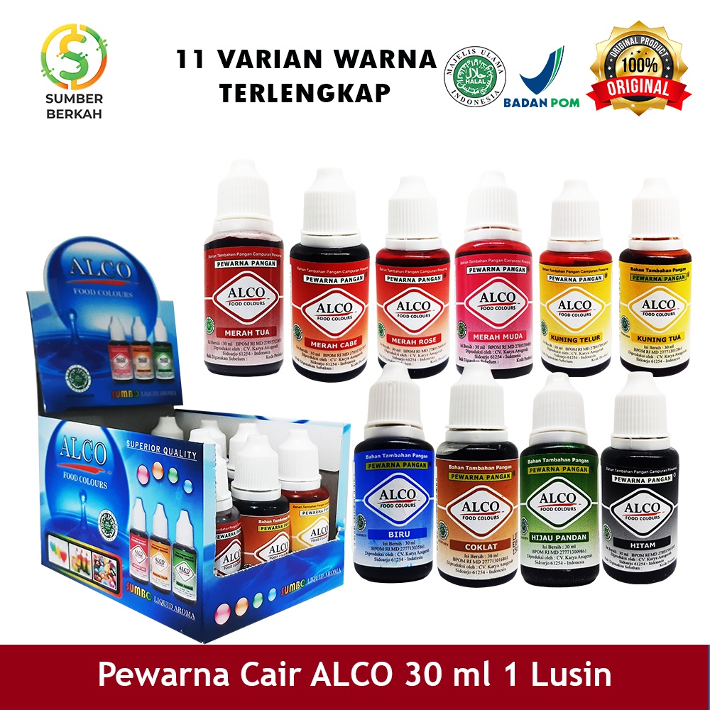 Pewarna Makanan Kue ALCO 30 ml Lusin