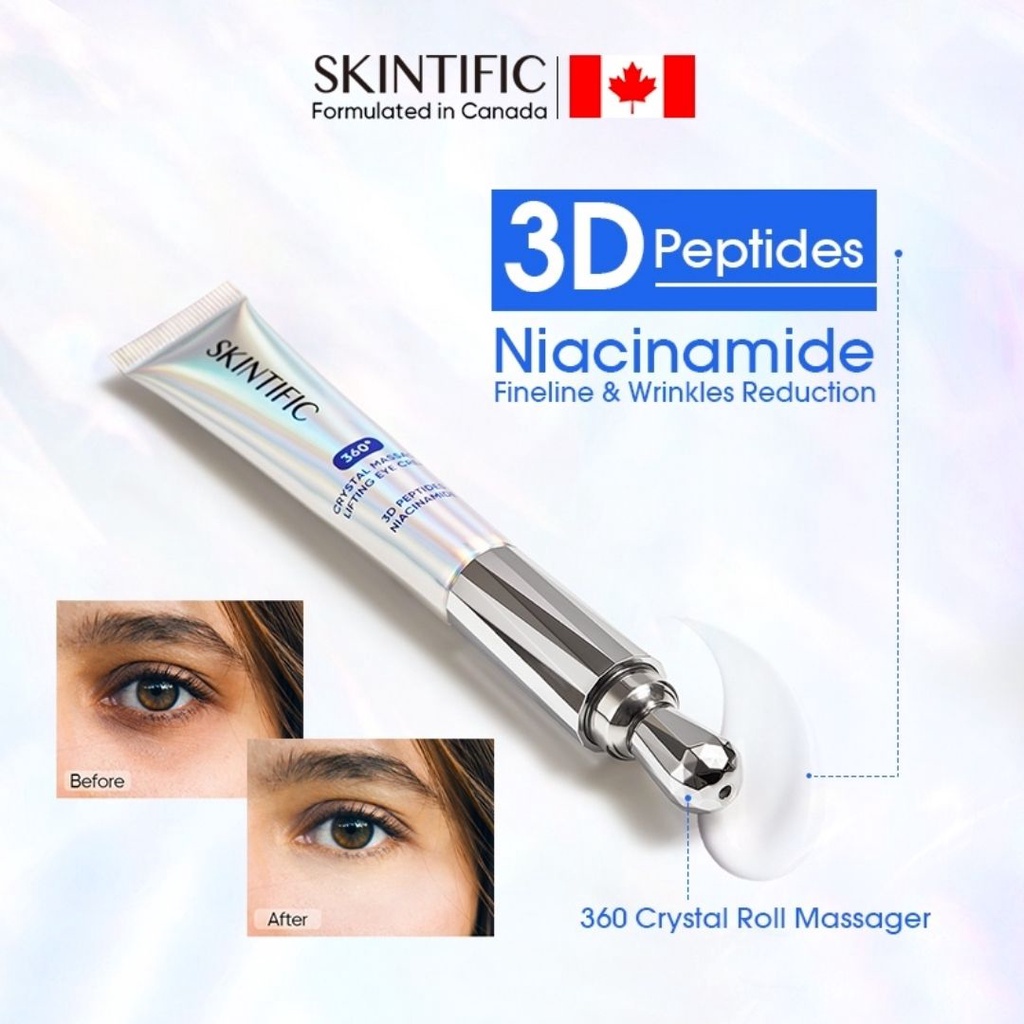 SKINTIFIC 360 Crystal Massager Lifting Eye Cream (ORI 100% &amp; BPOM)