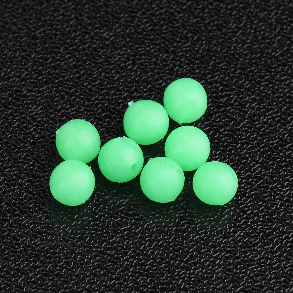 MOJITO 100pcs 5mm Round Luminous Glow Rig Beads Sea Fishing Lure Float Tackles