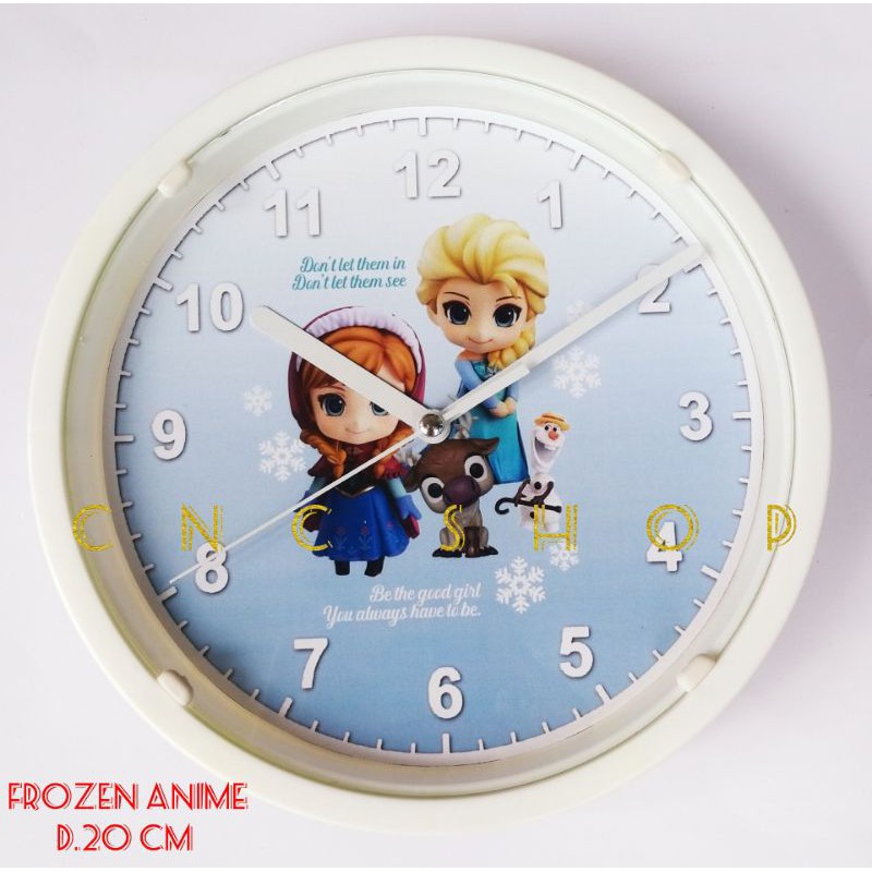 Jam Dinding / Jam Meja Frozen ukuran 20cm Lucu Bagus Murah Dekorasi Kamar Anak