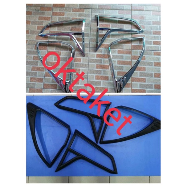 garnish lampu belakang Honda HRV 2020  2021 up facelift hitam chrome