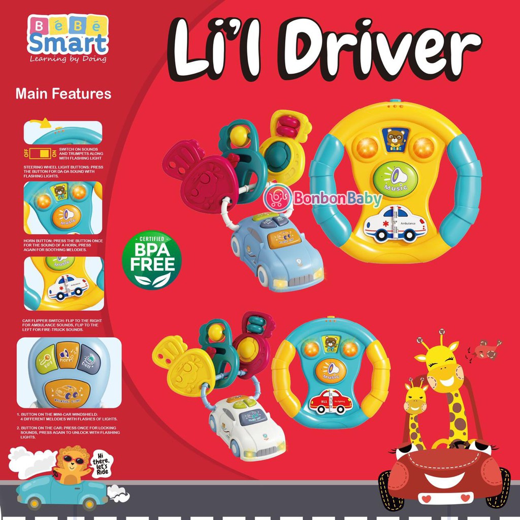 Bebe Smart Lil Wheel Driver mainan edukasi