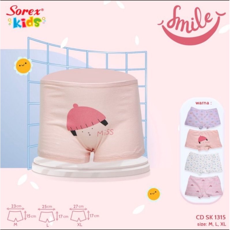 Celana Dalam Boxer anak cewek Sorex kids girl SK 1315