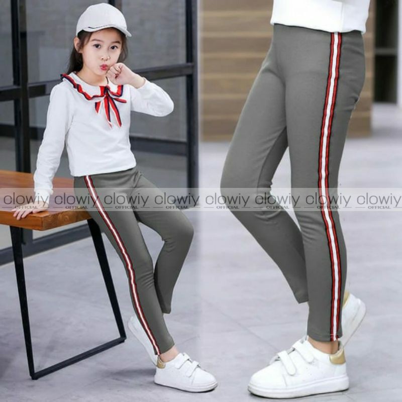 Legging Anak Stripe / Legging Anak Usia 5 - 11th