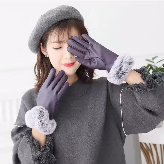 Sarung tangan bulu musim dingin dewasa touch screen gloves winter