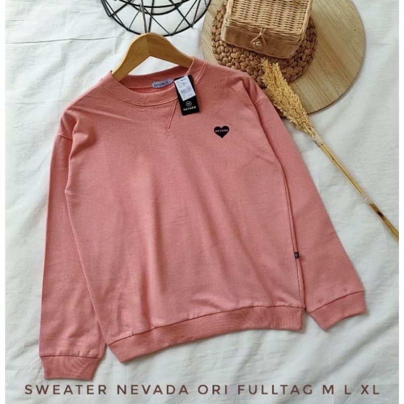 [NEVADA] Sweater Nevada Polos Wanita Terbaru Full Tag/ Sweater Nevada Cewek /Sweater Polos Wanita/ S