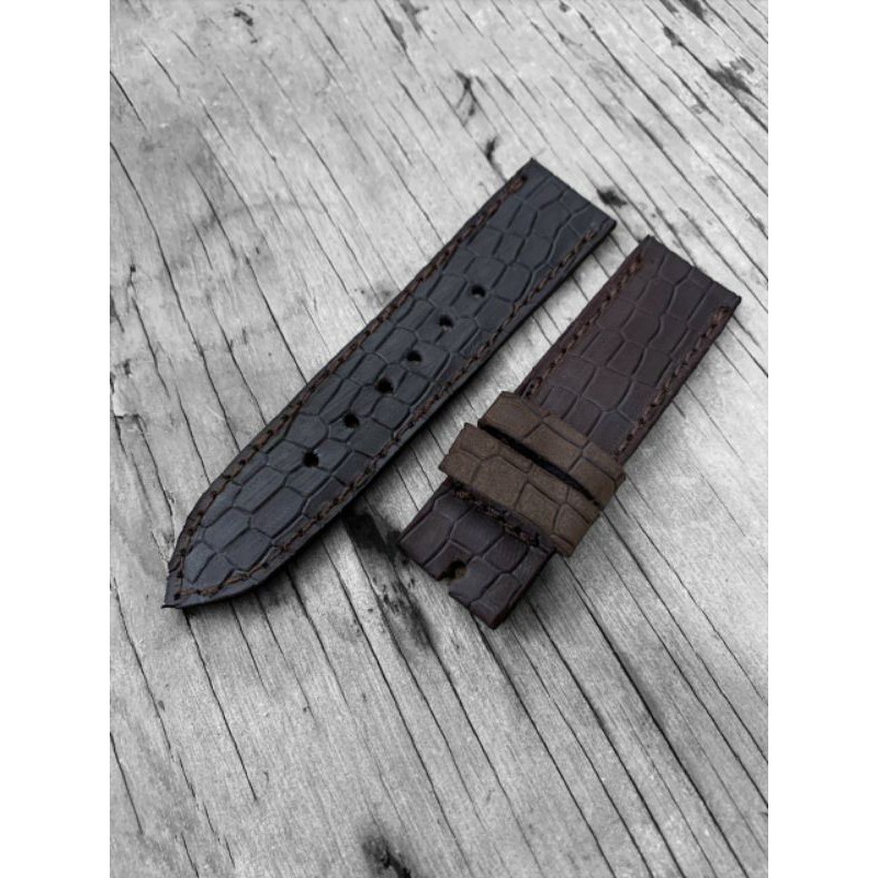 Strap Tali Jam Tangan Kulit Sapi Asli coklat handmade