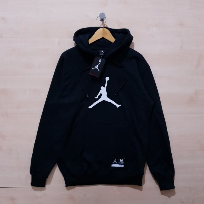 JAKET HOODIE MICHAEL JORDAN JUMPMAN BIG LOGO BLACK - M