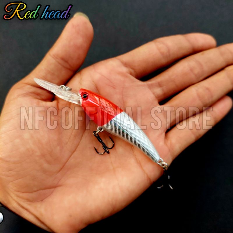 Lure minnow floating lidah panjang 9 cm 7,5 gram Umpan Troling target Black bass Mangrove jack