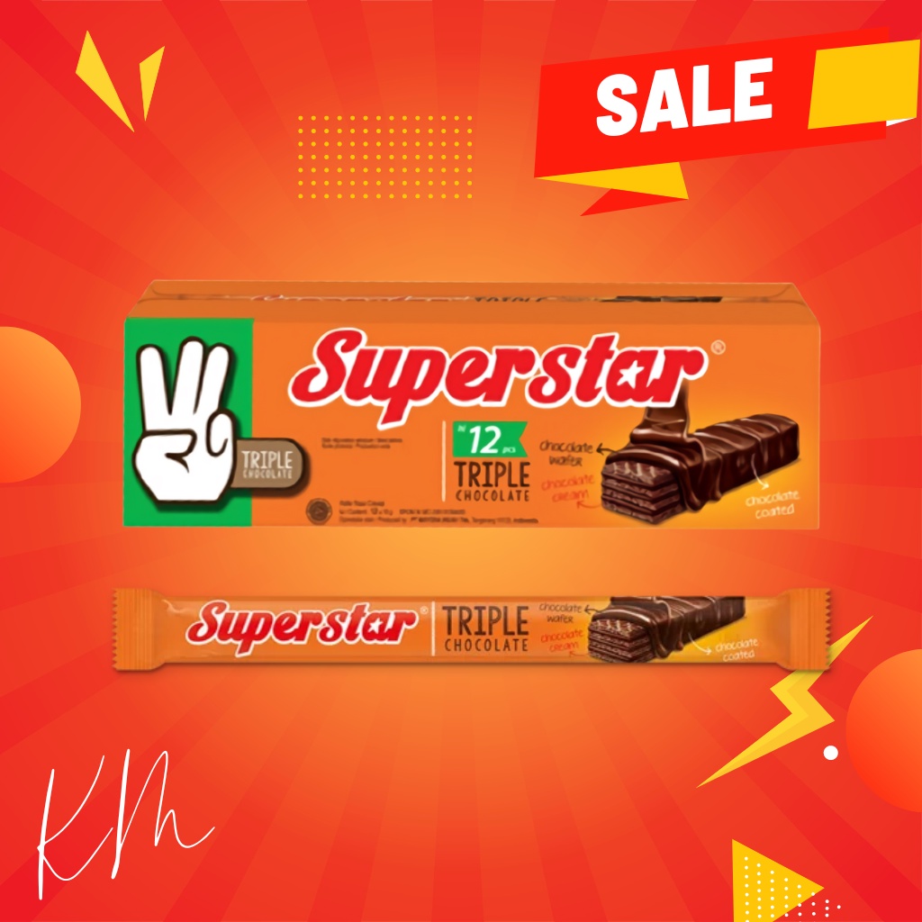 

Superstar Roma Wafer Coklat Box SUPER STAR isi 12 pcs