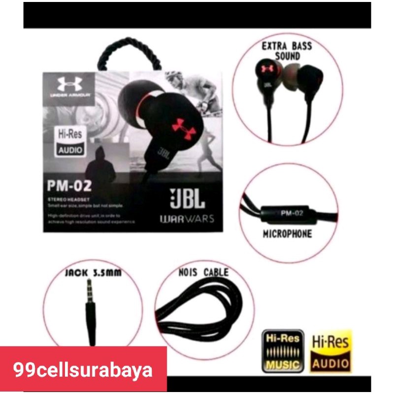 headset PM02 handsfree PM-02 Earphone high Quality Mega bass