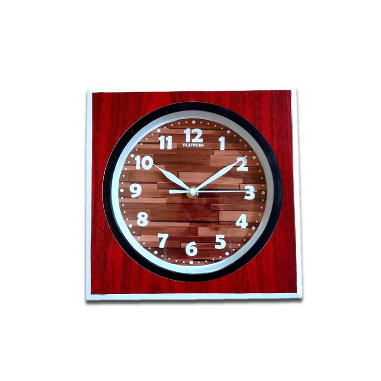 Jam Dinding Vintage Shabby Chic Minimalis Motif Kayu Elegan 24cm Free Baterai