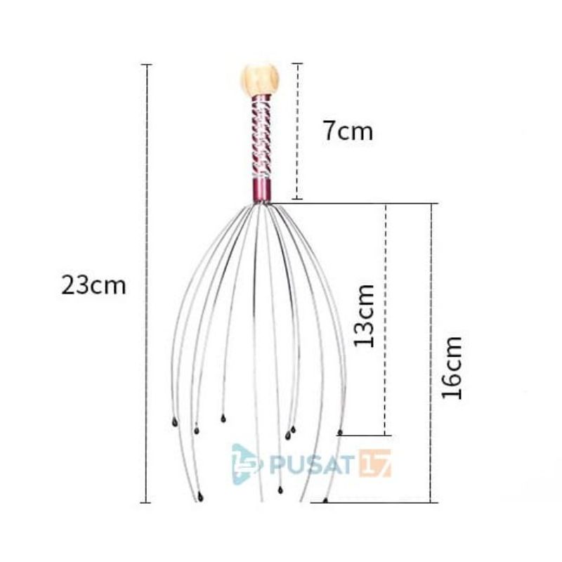 ALAT PIJAT KEPALA BOKOMA STAINLESS GURITA / ALAT TERAPI PIJAT PIJIT