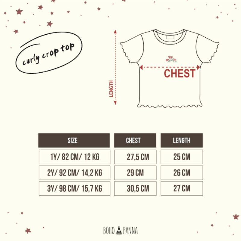 Bohopanna - Curly Crop Top  (Motif New&amp;Lama)