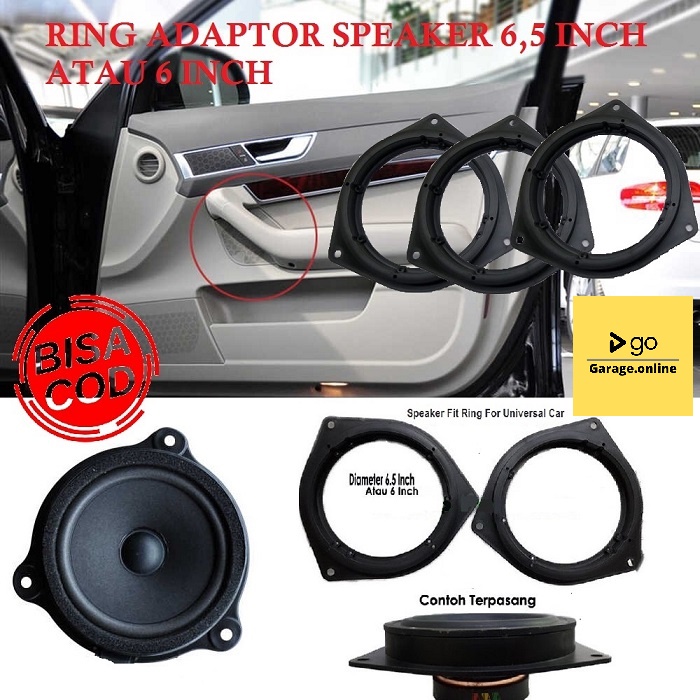 Bracket Ring Speaker Plastik ABS Speaker mobil 6.5 inch 6 inch Universal Untuk semua jenis mobil