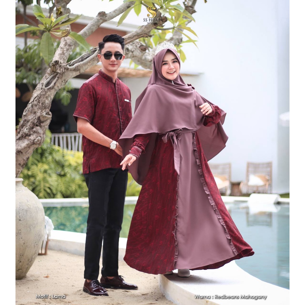 Jual Couple Set. Couple Muslim. Couple Zahra Zulfikar SS Hijab (Ready