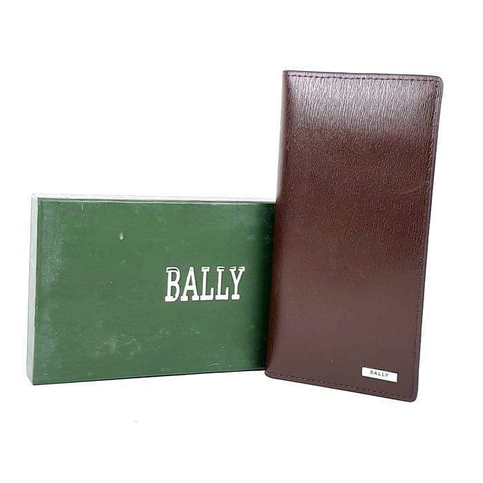 Dompet panjang pria kulit asli murah - BALLY SNM-3 COFFEE