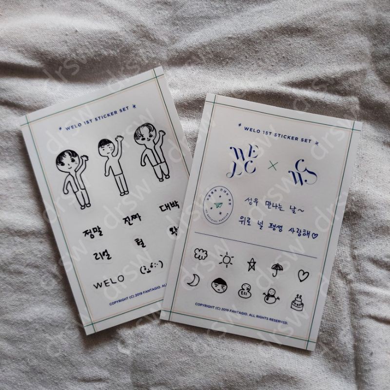 Sticker Set Ong Seongwu Welo Kit 1st Gen