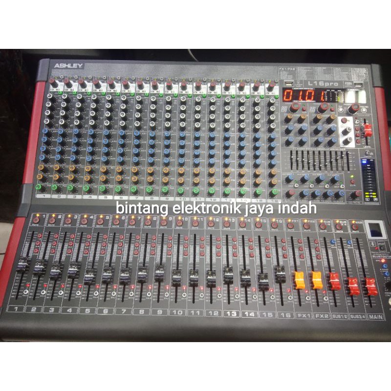MIXER ASHLEY L16PRO  Mixer Ashley 16 channel original double effect 99dsp