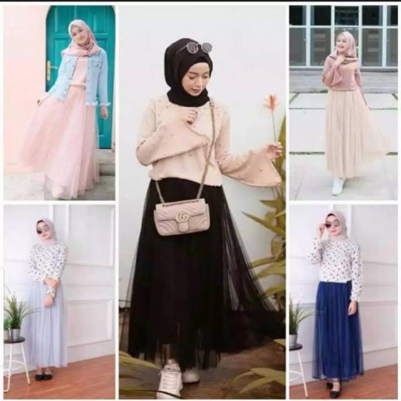 C.P - ROK TUTU SKIRT POLOS BAHAN BALOTELI MIX TILE PREMIUM