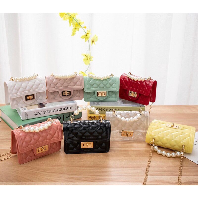 PAMS02 - Tas Wanita Jelly - Tas Wanita Import - Tas Wanita Mini - Tas Anak Lucu - Tas Crossbag Sling