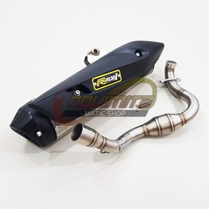 Knalpot Standar Racing Power Boom ROB1 Honda Vario 125 150 2018 UP