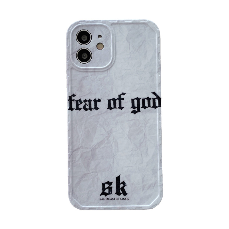 Casing Iphone 7 8 Plus 11 Pro Max 12 Pro Max Xs Max X Xr Se 2020 Iphone 12 Motif Fear God Fine Hole