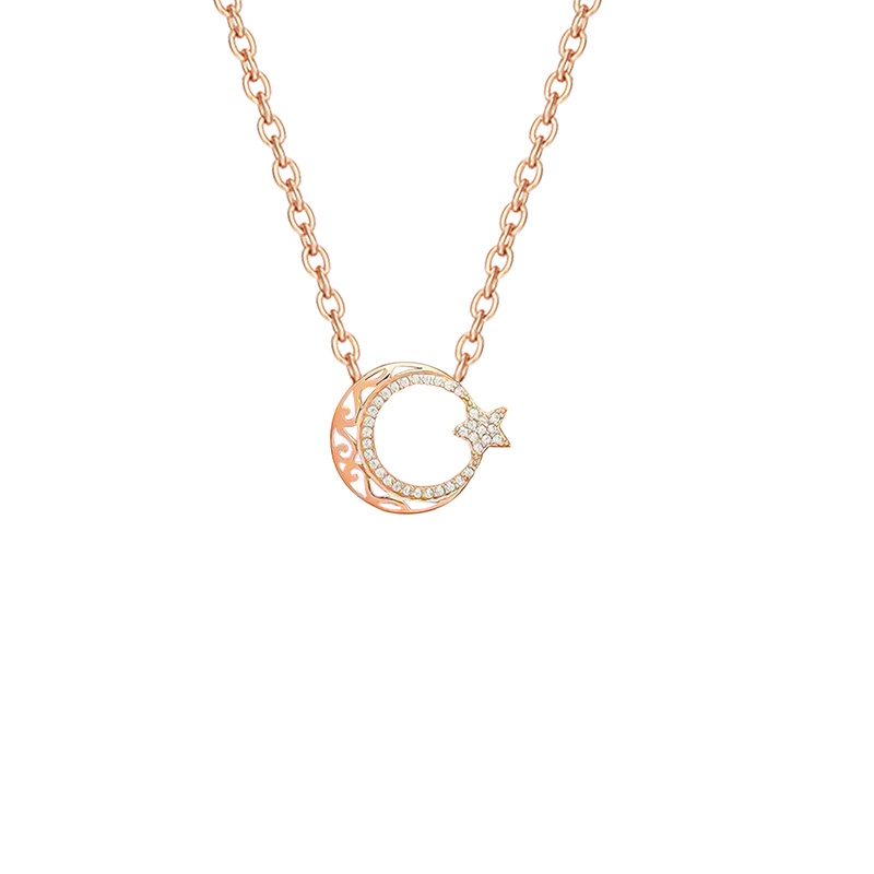 Kalung Liontin Warna Rose Gold Untuk Wanita