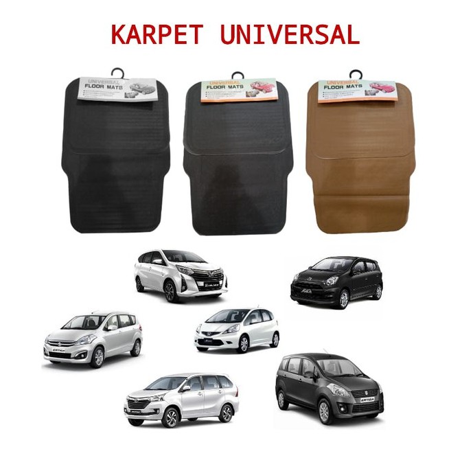 Karpet Mobil Universal Anti Slip Super Quality - 4 PCS Toyota Avanza Rush Agya Honda Mobilio Brio