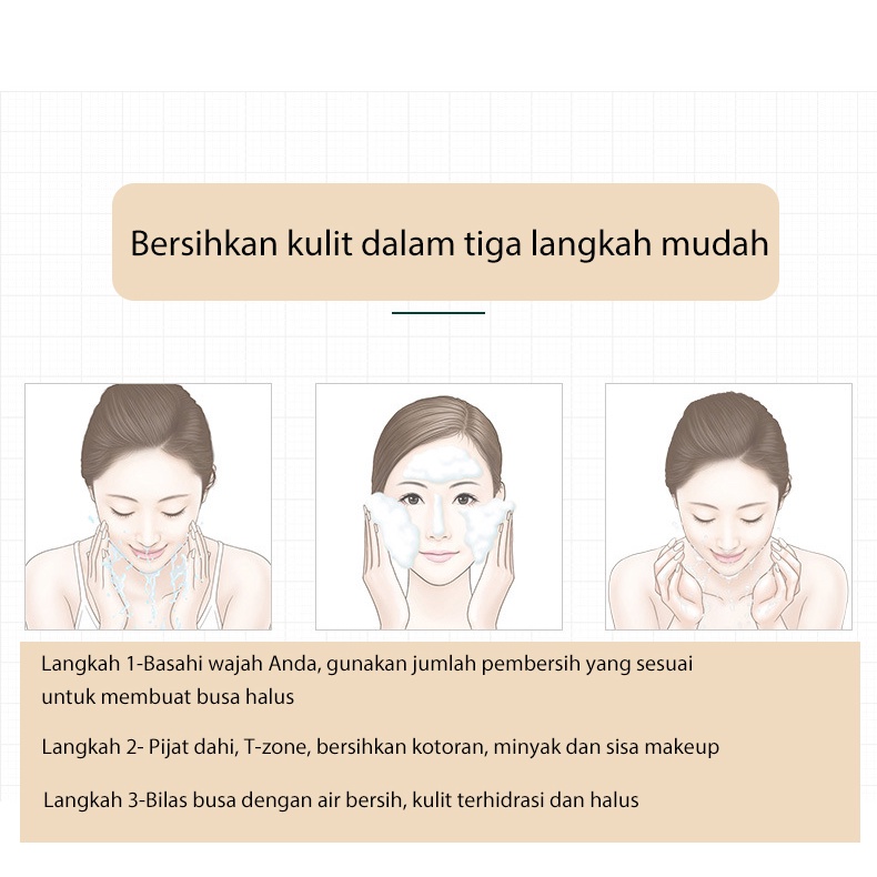 Sabun muka 300g Pembersihan Mendalam sabun cuci muka Penghapusan tungau/pembersihan / antibakteri /pelembab/degreasing