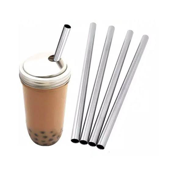 Sedotan Stainless Straw Bubble Or Boba Tea Besar