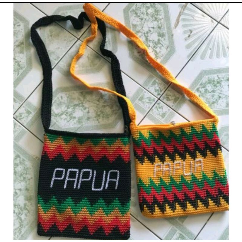 TAS PAPUA RASTA/ TAS NOKEN PAPUA RASTA / NOKEN PAPUA / OLEH OLEH PAPUA / TAS RAJUT PAPUA RASTA