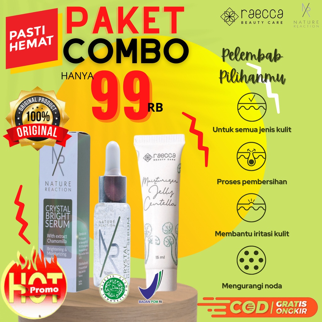 ORIGINAL | Nature Reaction Crystal Bright Serum Pencerah Wajah Penghilang Bekas Jerawat Original BPO
