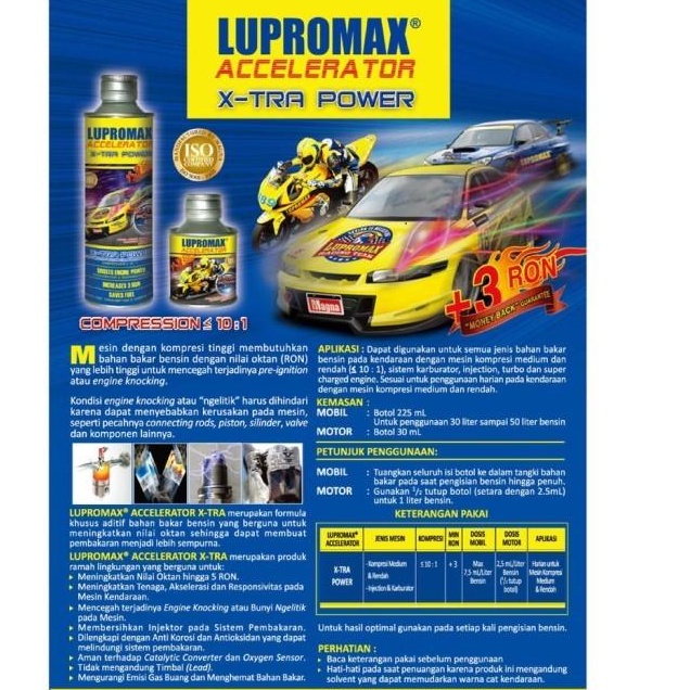 Octane Octane Booster Mobil Penambah Ron Bensin Lupromax Accelerator Original