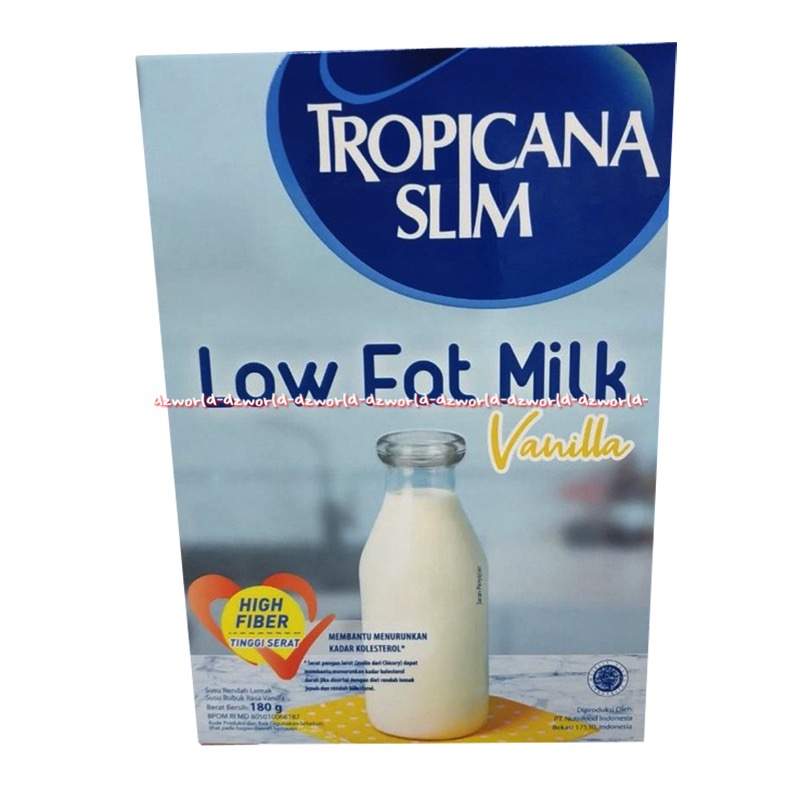 Tropicana Slim 180gr Low Fat Milk Vanilla Susu Tropicana Slim Vanila Susu Rendah Lemak TS 180 gram