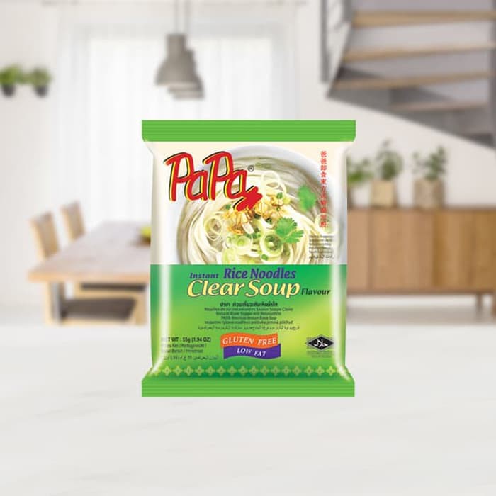 

Papa Kwetiau Clear Soup Rice Noodles 55gr Kuah