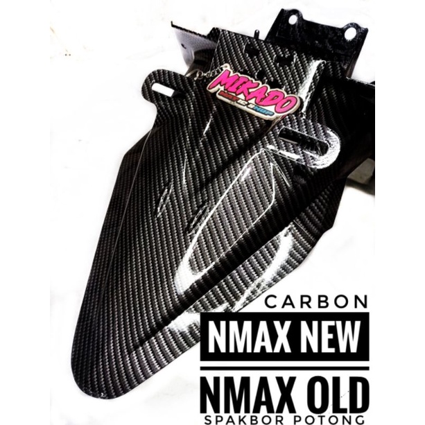 SPAKBOR KARBON POTONG RAPI NMAX NEW OLD ABS NON ABS  BELAKANG ORIGINAL YAMAHA SLEBOR