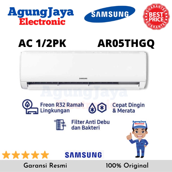 AC SAMSUNG 1/2 PK AR05THGQ TURBO COOLING LOW WATT 0.5PK (CILEGON SERANG)
