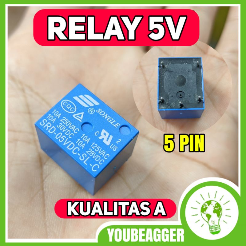 Relay 5V 10A 5kaki  Original Songle