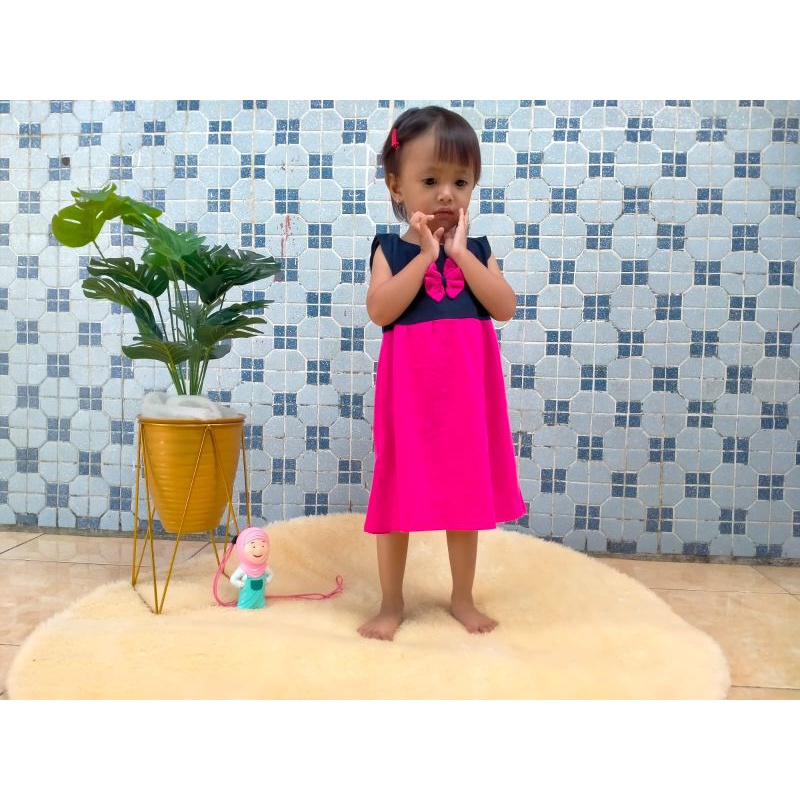 DRESS ANAK PEREMPUAN 1-1,5 TAHUN / DRESS KATUN ANAK / DRESS ANAK BALITA / DRESS