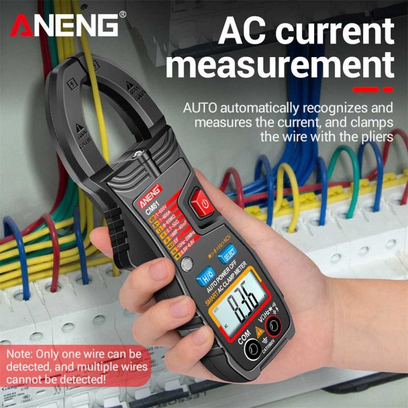 Tang Ampere Automatic Digital Clamp Meter Multimeter AC DC LCD Display