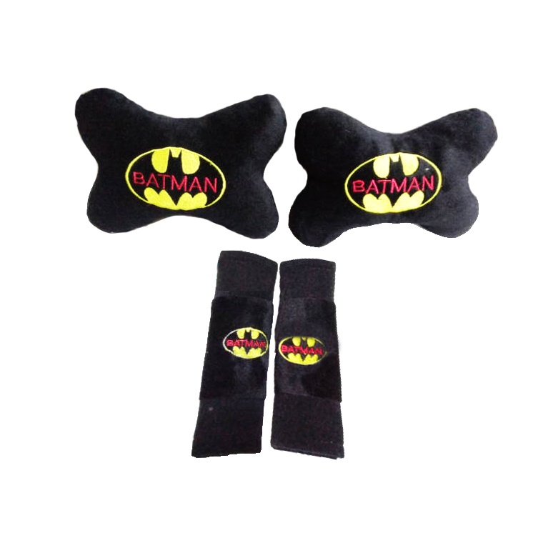 Car Set Bantal Mobil Batman 3in1 / Bantal Mobil BATMAN LUCU - 2in1